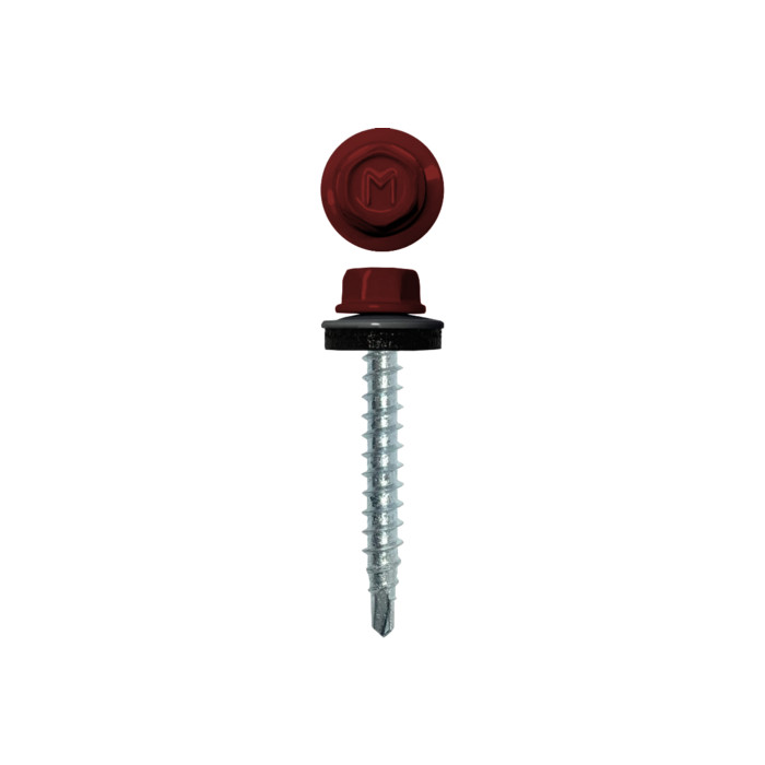 Саморез кровельный Daxmer 4,8х29 RAL 3011 (250) сверло №1